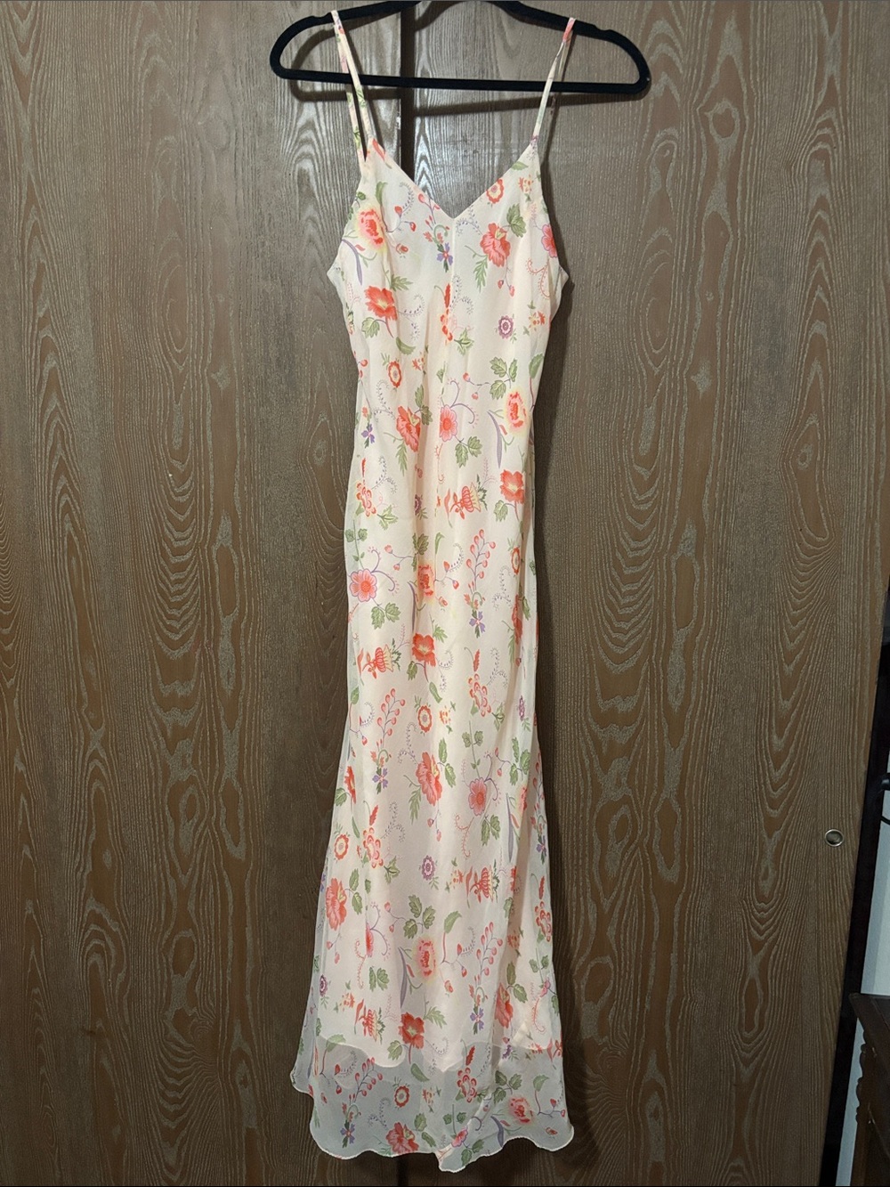 Vintage floral maxi slip dress